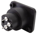PLUG CANNON PLASTICO PARA PAINEL PRETO FÊMEA - PC / 10