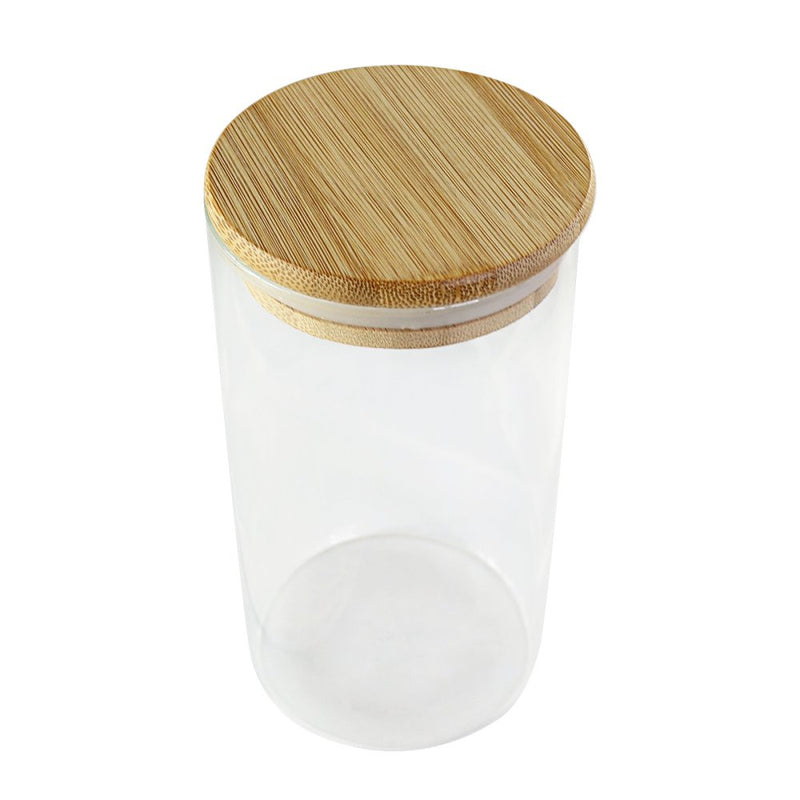 Pote para Mantimentos com Tampa de Bambu 600ML