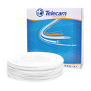 CABO COAXIAL TELECAM RF 4MM 80% COBRE +2X26AWG EXT. BRANCO 100 METROS