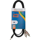 Cabo de Áudio HAYONIK Linha Brasil P2 Estéreo x 2 RCA 3m Preto