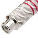 Conector Rca Femea Níquel Vermelho Storm 10 Unidades