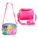 Kit Estojo, Lancheira E Mochila Princesa De Rodinhas Rosa