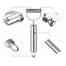 Kit 2 Utensílios Aço Inox Descascador Legumes Frutas