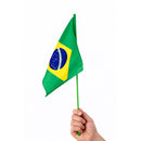 Bandeira De Mão Brasil Dupla Face Com Mastro Festa Jogo