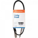 Cabo para Microfone HAYONIK Linha Brasil XLR Fêmea x P10 1m Preto