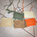 Bolsa Artesanal Lateral Transversal Casual Praia Cor:branco