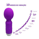 Mini Vibrador Varinha Mágica Recarregável Usb Cor:roxo
