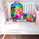 Kit Estojo, Lancheira E Mochila Infantil Princesa Rosa