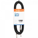 Cabo para Instrumento HAYONIK Linha Brasil P10 x P10 5m Preto