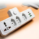 Filtro De Linha Extensor 3 Tomadas Eletricidade Adaptador