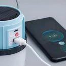 Lanterna Recarregável Estilo Lampião Usb Solar Cor:azul