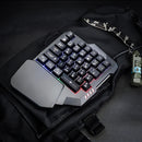 Teclado Gamer Rgb Uma Mão Semi Mecânico Jogos Usb