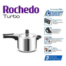 Panela de Pressão Rochedo Turbo Fechamento Interno 4,5 Litros Polida