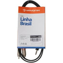 Cabo de Áudio HAYONIK Linha Brasil P2 Estéreo x 2 RCA 1,2m Preto