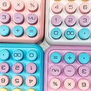 Calculadora Mecânica De Mesa Colorida 12 Dígitos Visor