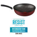 Frigideira Wok Rochedo Facilita Vermelho 24cm - CXM / 6
