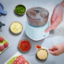 Mini Processador Elétrico Moedor Alimentos  Usb Cor:azul