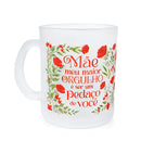 Caneca Xícara Vidro Com Tampa Presente Dia Das Mães