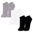Kit 3 Pares Meia Cano Curto Feminino 35-40 Cores Sortidas