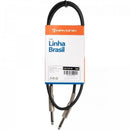 Cabo Para Instrumento Hayonik Linha Brasil P10 x P10 1m Preto
