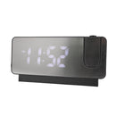 Relogio Alarme Led Espelhado Usb Com Projetode De Hora Preto