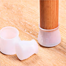 4 Protetores Silicone Cadeira Mesa Cama Redondo Transparente