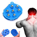 Massageador Luva Corporal Portatil 7 Esferas Cor:azul