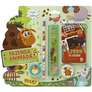 Kit Escolar Fazenda Animada Livro+ 4 Peças