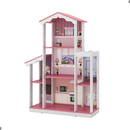 Casa De Bonecas Infantil Completa Branco Rosa