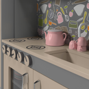 Cozinha Infantil Completa Fogão Geladeira Cinza Connect