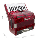 Acordeon 48 Baixos 26 Teclas Ta 4803 Vermelho Thommasi