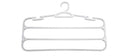 Cabide Cristal Para Calças 3 Divisórias Reforçado Organiza Closet Luxo