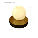 Luminária Led Decorativa Base Madeira Quarto Madeira Natural