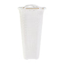 Cesto Rattan Tampa Basculada Branco