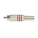 PLUG RCA EVUS C-074 MACHO PRATA COM MOLA - PC / 10