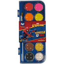 Aquarela Escolar Spider-man 12 Cores Com Pincel