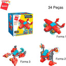 Brinquedo Para Montar Set Bombeiro E Polícia 3 Em 1 Sortido (display Com 10)