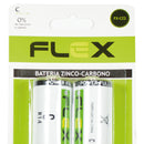 Pilha C Comum Cartela Com 2 Unidades Flex