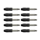 Conector P10 Mono Preto Wc153 10 Un Wireconex