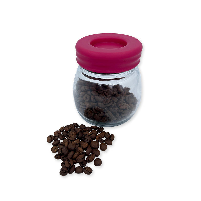 Moedor De Café Manual Vidro Plastico Inox Ceramica - Rosa