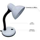 Luminária de Mesa Flexível Cômoda Escrivaninha