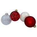 Kit 30 Bolinhas De Natal Enfeite Natalino Vermelho 6cm