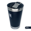 Lançamento Copo Termico Cerveja Abridor 500ml - PRETO