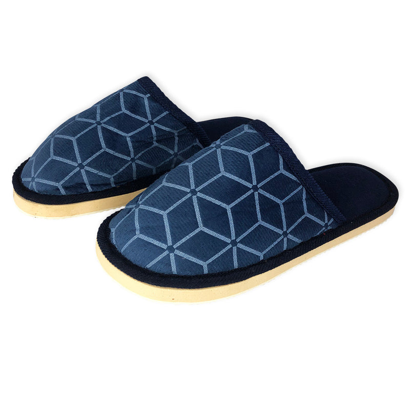 Pantufa Masculina Macia Estampada Azul 40/41