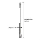 Haste Antena De Teto Automotiva Cromada Universal Em Metal Alumínio