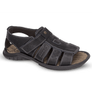 Sandália Papete Masculina De Couro Preto - DCB0980LTPTO