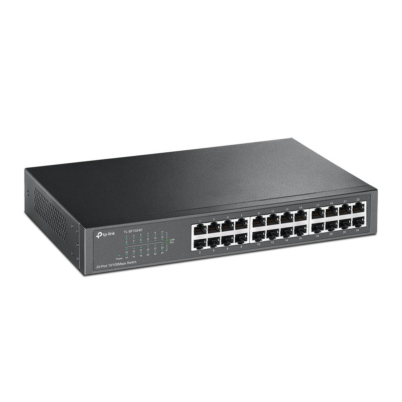 Switch Fast 24 Portas 10/100 Mesa Ou Montável Em Rack Não Gerenciável Tl-sf1024d Smb