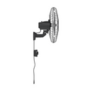 Ventilador De Parede Ventisol Steel 50cm Preto Bivolt