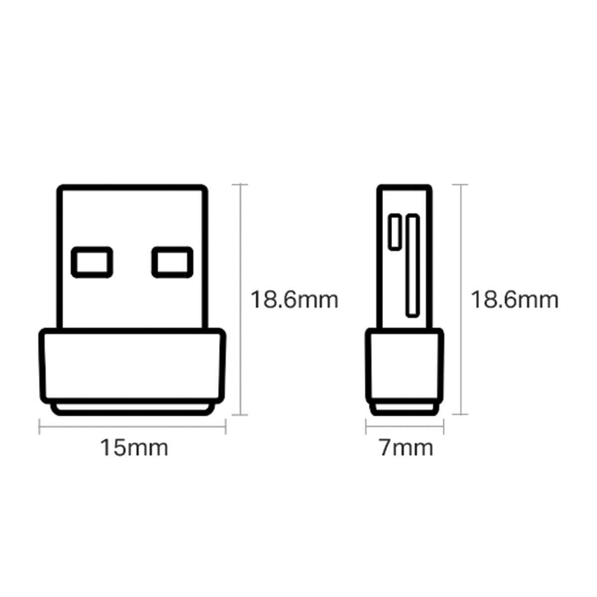 Adaptador Usb Wireless Ac600 Archer Dual Band 2.4ghz E 5ghz T2u Nano