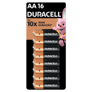 Pilha Alcalina Aa Pequena Duracell Com 16 Unidades